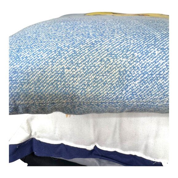 Vintage Looney Tunes Tweety Bird Stuffed Throw Pillow 1999 Warner Bro Jean Denim - Picture 6 of 7